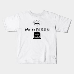 He Is Risen Cool Inspirational Easter Christian Kids T-Shirt